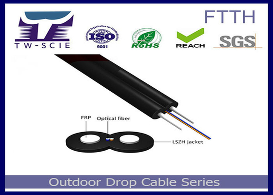 LSZH غلاف داخلی کابل فیبر نوری نخ کولار استحکام مواد عضو-کابل FTTH