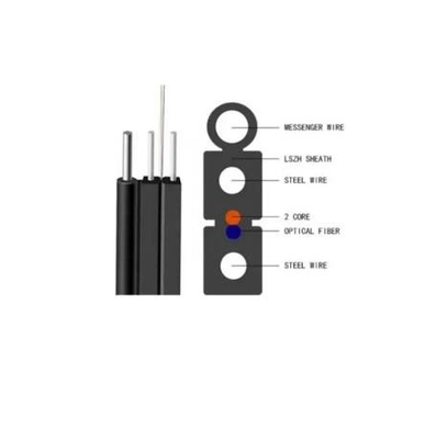 درب بیرونی 1core 2cores 4cores خود پشتیبانی G657a1 G657a2 9/125 FTTH قطره کابل