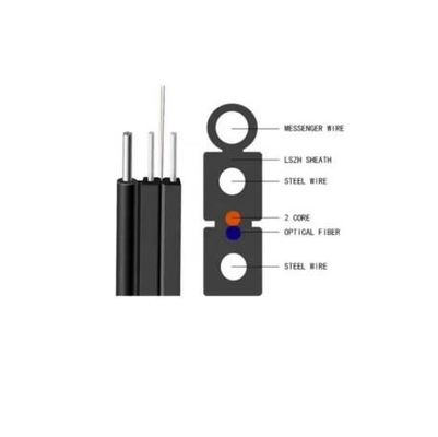 سیم فولادی بیرونی 1 هسته 2 هسته 4 هسته خود پشتیبانی G657a1 G657a2 9/125 FTTH قطره کابل