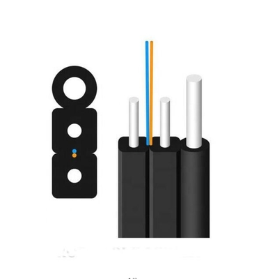 کابل قطره FTTH سیم های 1 هسته 2 هسته فولاد LSZH کابل فیبر نوری برای داخلی و خارجی