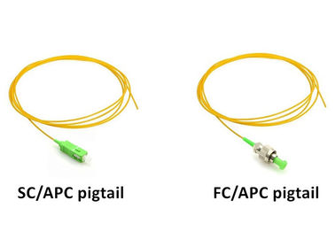 SC / APC تک حالت فیبر نوری Pigtail Simplex / Duplex Cord نوع OEM