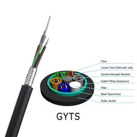 GYTS کابل فیبر نوری در فضای باز مخابرات نوار فولادی زره ​​دار لوله شل