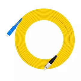 FC UPC به SC UPC Simplex 3.0mm PVC تک حالت فیبر وصله ای ، کابل فیبر وصله جامد