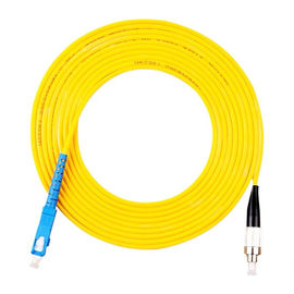 FC UPC به SC UPC Simplex 3.0mm PVC تک حالت فیبر وصله ای ، کابل فیبر وصله جامد