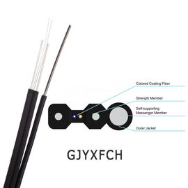 GJYXCH/GJYXFCH خود ساپورت فضای باز FTTH Drop Cable 1/2/4 Core Single Mode شکل 8 کابل فیبر نوری