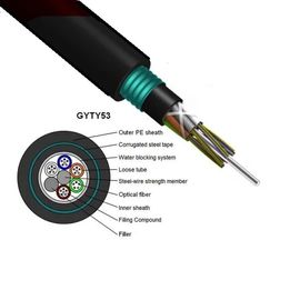 ارتباطات GYTY53 کابل زره ای فیبر نوری سازه بزرگ هسته