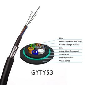 ارتباطات GYTY53 کابل زره ای فیبر نوری سازه بزرگ هسته