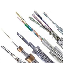 کابل فیبر نوری هوایی 60 هسته ای OPGW اپتیکال زمینی در فضای باز کابل فیبر نوری دو لایه OPGW