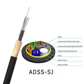 G657A1 G657A2 36 Cable ADSS فیبر نوری کابل تمام دی الکتریک کابل فیبر نوری خود پشتیبانی