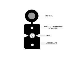 GJYXCH Outdoor FTTH Drop Cable Self Support 8 Core Single Mode