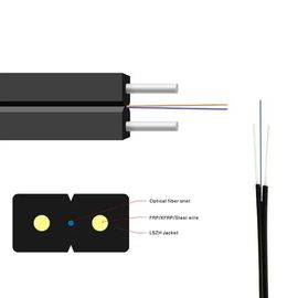کابل فیبر نوری پروانه ای شکل FTTH GJYXFH Simplex Bow Type G657A1 Drop Wire Fiber Optic 2 Core