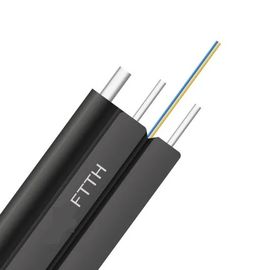 پی وی سی یا LSZH ژاکت پیام رسان سیم Ftth Drop کابل فیبر نوری