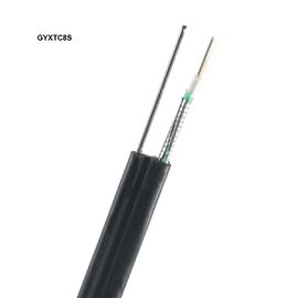 GYXTC8S HDPE غلاف سیاه بیرونی کابل فیبر نوری در فضای باز کابل تک لوله شکل 8 شکل یک سیم مسنجر