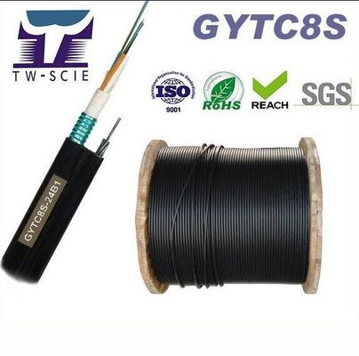 کابل فیبر نوری OEM 8 12 24 Core FIG8 تصویر 8 فیبر نوری (GYTC8S)