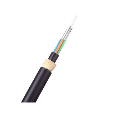 Uni-Tube مشکی غلاف دوتایی خود پشتیبانی 96 هسته ای کابل ADSS کابل Ofc ساختار تخت