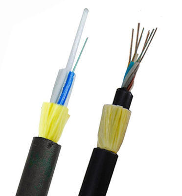 G652D آنتن کابل فیبر نوری تمام دی الکتریک ADSS FRP غلاف HDPE مشکی