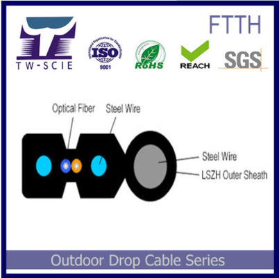 نصب آسان 4 کابل فیبر نوری هسته ای با شبکه FTTH انتقال داده با ظرفیت بالا
