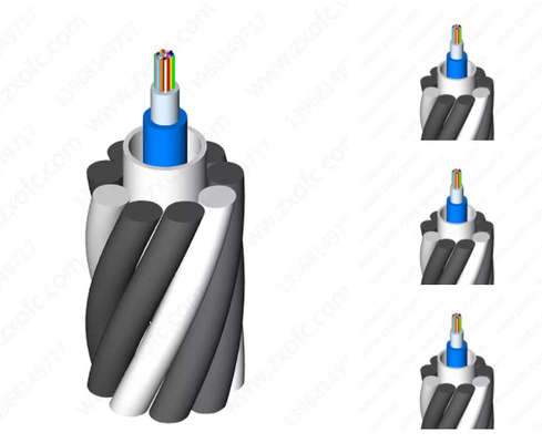 کابل فیبر نوری OPGW 24/48 Core Single Mode G652d Power Opgw Aeirlal Wire