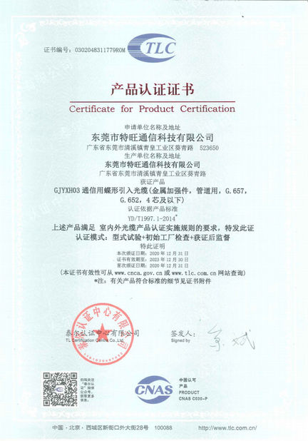 چین DONGGUAN TW-SCIE CO., LTD. گواهینامه ها
